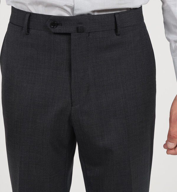 TOMORROWLAND MENS「SUPER120&rsquo;Sウール ストレッチ ノープリーツスラックス」|スラックス|