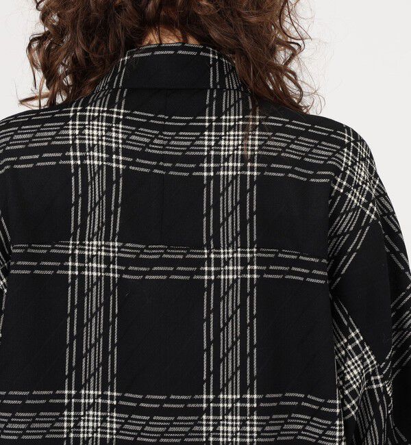 DES PRES「 ハイツイストウールチェック スタンドカラーコート」|その他|