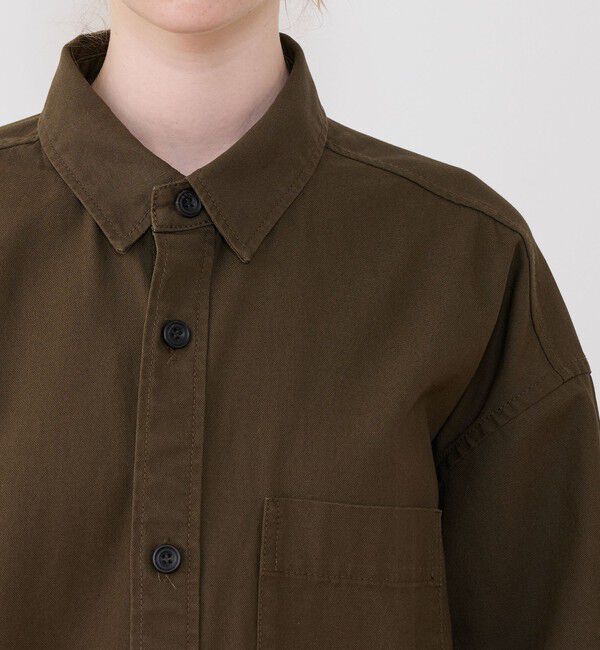 GALERIE VIE「ストーンウェーブコットン オーバーシャツブルゾン」|ミリタリージャケット|