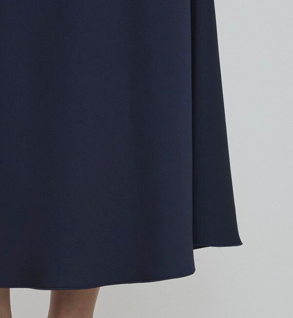 DES PRES「サテンジョーゼット セミマーメイドスカート」|フレア|