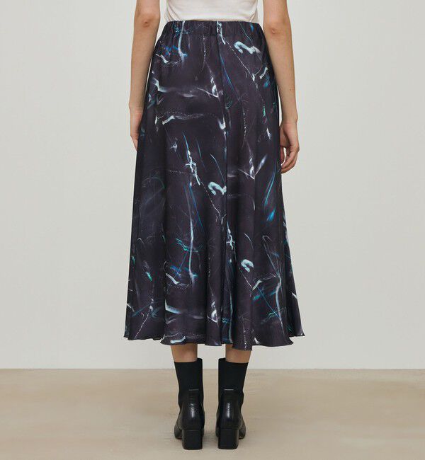 DES PRES「ネオンプリント マーメイドスカート」|フレア|