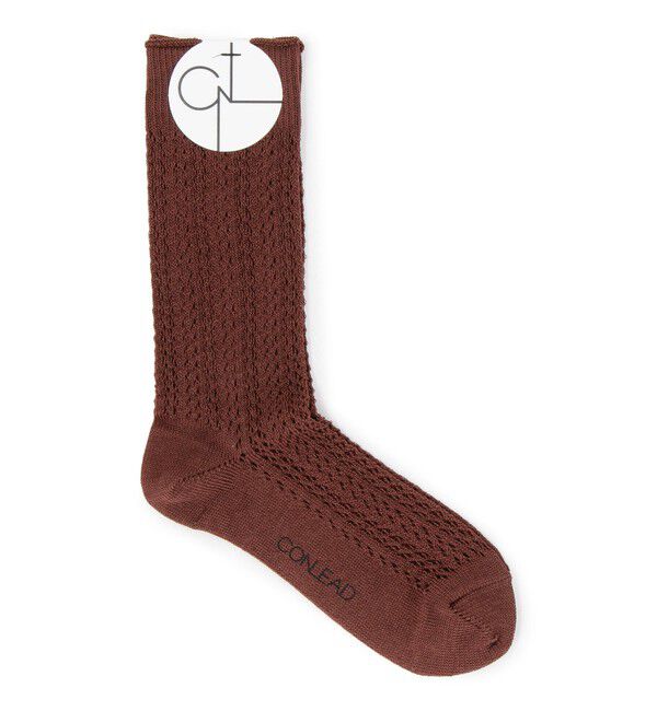 TOMORROWLAND GOODS「CONLEAD LACE SHORT ソックス」|ソックス|47 ブラウン