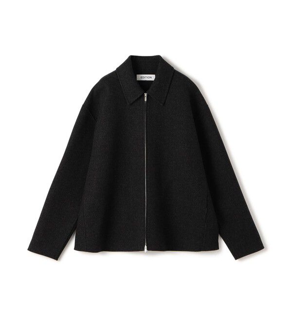 Edition「ウールカシミヤ ダブルフェイス ジップブルゾン」|その他|17 チャコールグレー