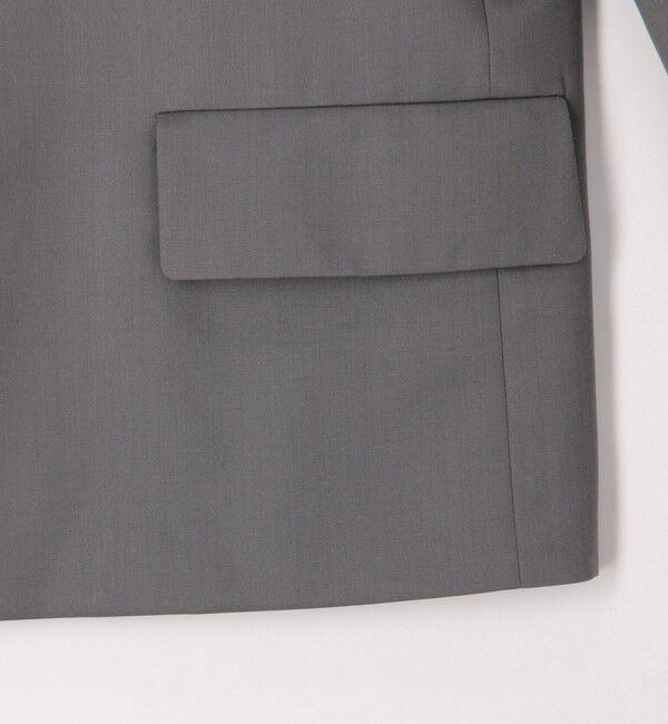 GALERIE VIE「ウォッシャブルギャバジン カラーレスジャケット」|ノーカラージャケット|