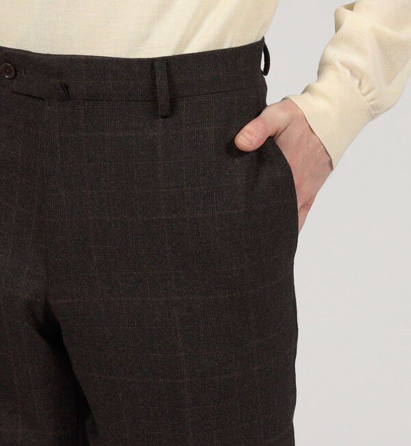 TOMORROWLAND MENS「ウールナチュラルストレッチ ノープリーツスラックス DRAGO」|スラックス|