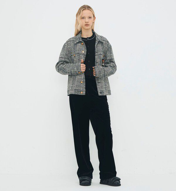 CABaN「グレンチェックジャカード ブルゾン」|ブルゾン・スタジャン|