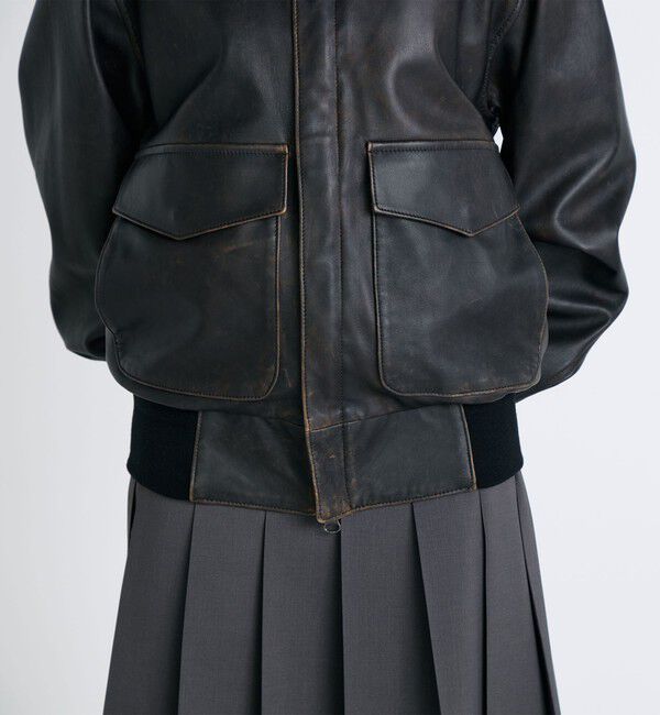 Edition「クラッシュレザー A-2ジャケット」|ダッフルコート|