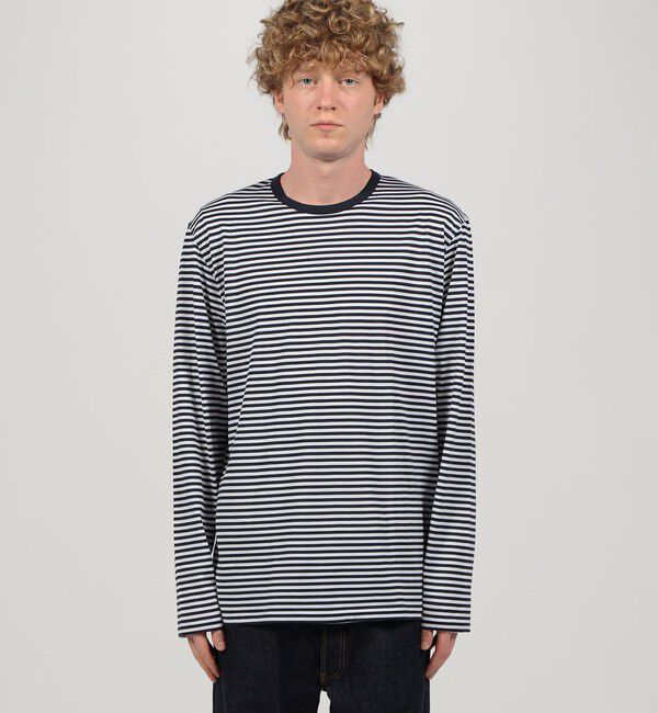 TOMORROWLAND BUYING WEAR「SUNSPEL MTSH0003ES コットンストライプ ロングスリーブ Tシャツ」|Tシャツ・カットソー|