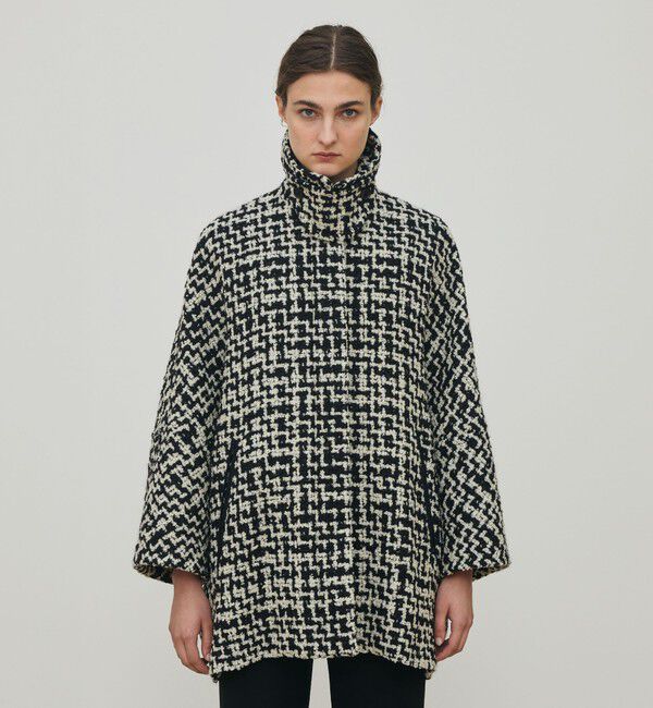 DES PRES「ビンテージブークレーツイード バルカラーコート」|ステンカラーコート|