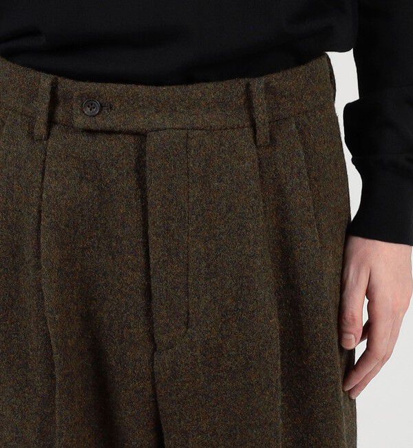 TOMORROWLAND MENS「ウールツイードヘリンボーン 2プリーツワイドストレートバレルパンツ」|その他|