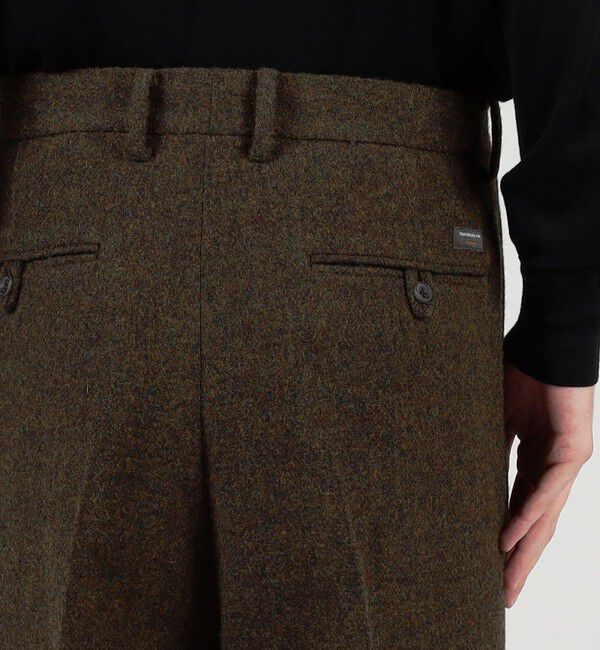 TOMORROWLAND MENS「ウールツイードヘリンボーン 2プリーツワイドストレートバレルパンツ」|その他|
