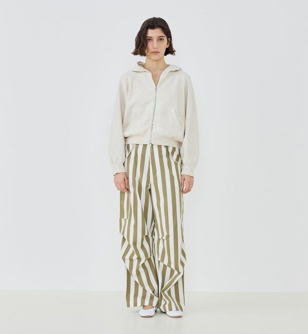 GALERIE VIE「コットンナイロンスエットニット ジップアップパーカ」|パーカー|