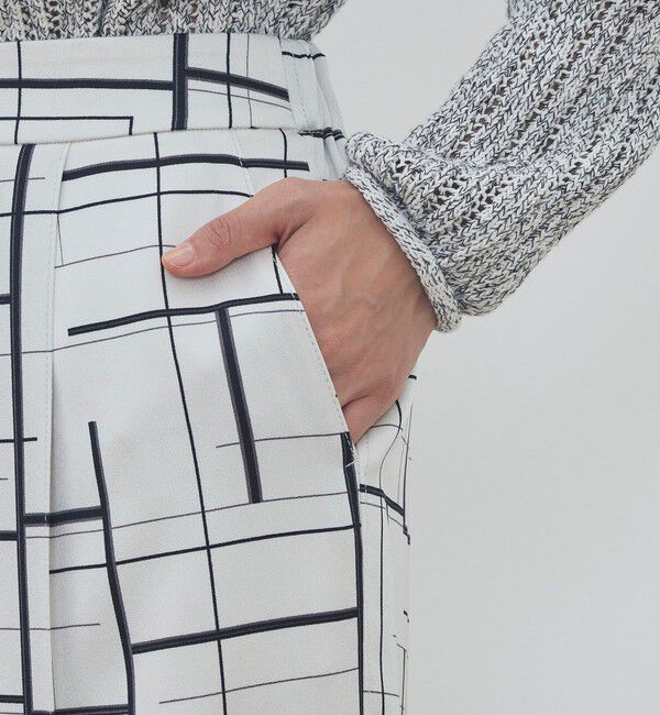 DES PRES「 ウィンドウフレームプリント タックセミワイドパンツ」|その他|