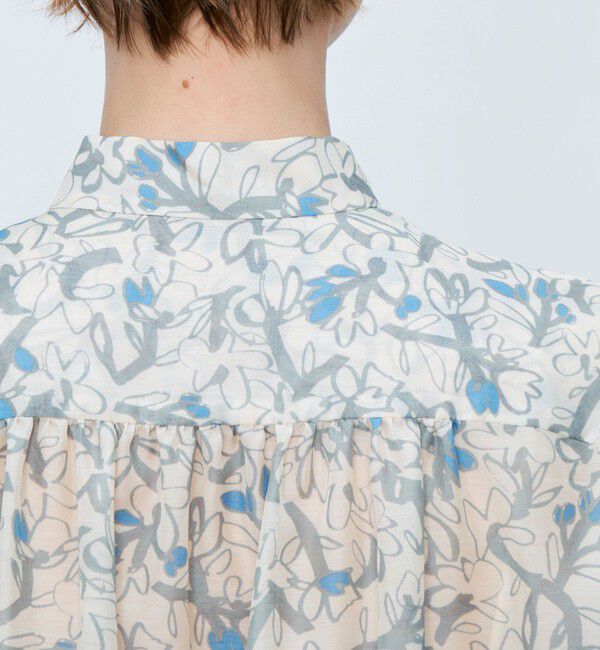 TOMORROWLAND collection「ペタルフラワープリント ボウタイブラウス」|シャツ・ブラウス|