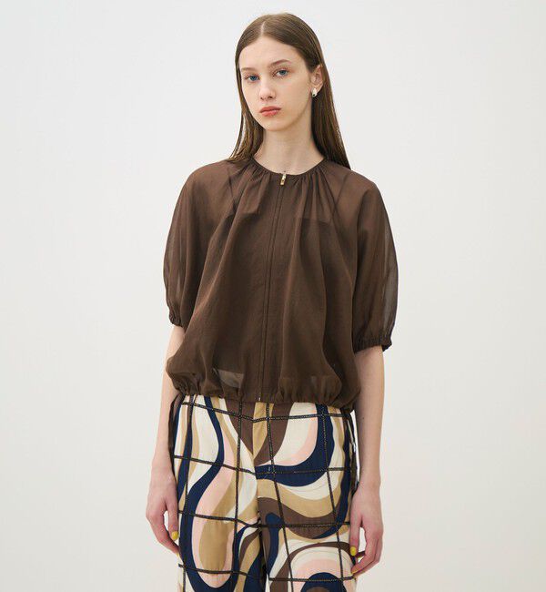 TOMORROWLAND collection「【WEB先行予約】ルコットンオーガンジー ジップアップライトブルゾン」|その他|