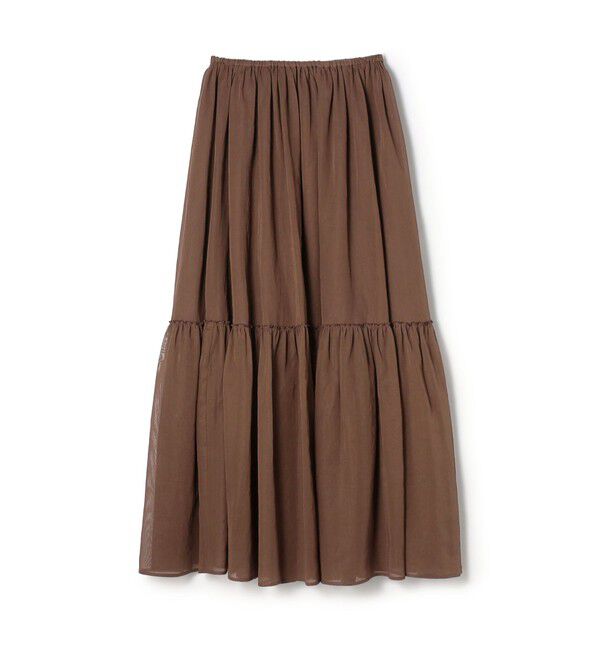 TOMORROWLAND collection「【WEB先行予約】ルコットンオーガンジー ティアードスカート」|スカート|49 ブラウン