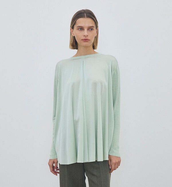 DES PRES「【WEB先行予約】 マットレーヨンシルクサテンコンビ バックドレープカーディガン」|カーディガン|