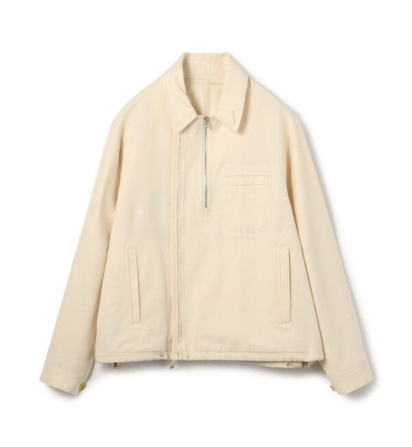TOMORROWLAND MENS「コットンシルクグログラン ライダースブルゾン」|ブルゾン・スタジャン|41 ライトベージュ