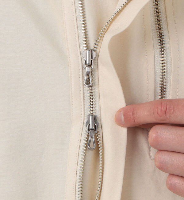 TOMORROWLAND MENS「コットンシルクグログラン ライダースブルゾン」|ブルゾン・スタジャン|