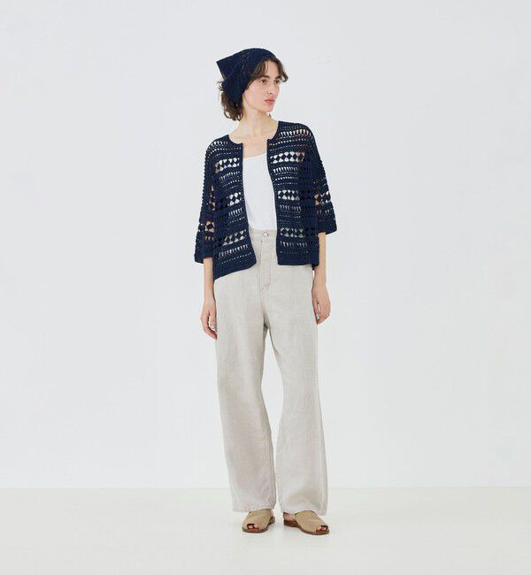 GALERIE VIE「【WEB先行予約】コットンクロシェ カラーレスジャケット」|カーディガン|