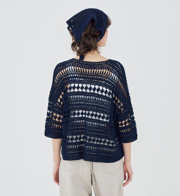 GALERIE VIE「【WEB先行予約】コットンクロシェ カラーレスジャケット」|カーディガン|