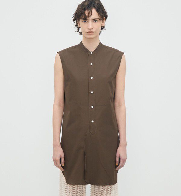 BACCA「【WEB先行予約】コットンタイプライター バンドカラーシャツ」|シャツ・ブラウス|