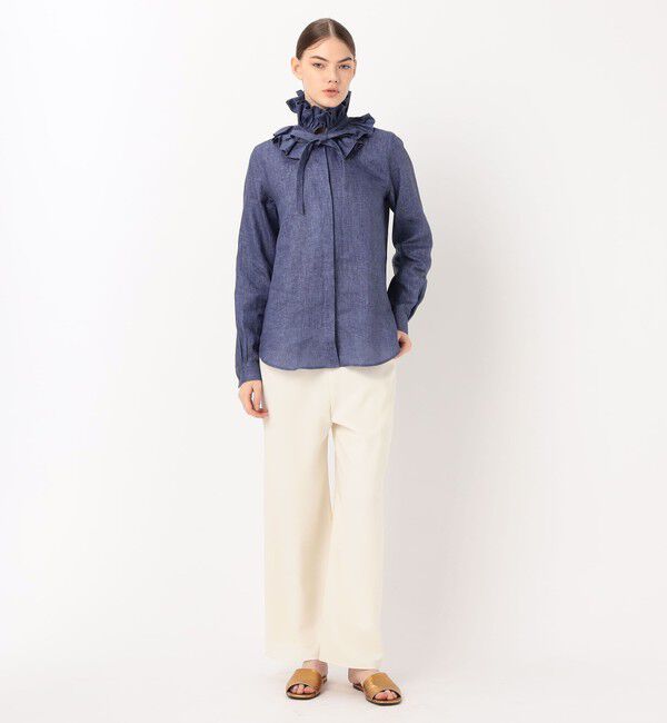 TOMORROWLAND BUYING WEAR「BOURRIENNE PASTEL LIN MARINE リネンブラウス」|シャツ・ブラウス|