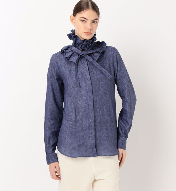 TOMORROWLAND BUYING WEAR「BOURRIENNE PASTEL LIN MARINE リネンブラウス」|シャツ・ブラウス|