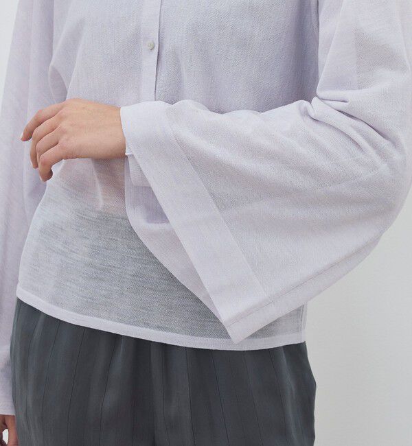 DES PRES「ハイツイストウールポリエステル クロップドショールカーディガン」|カーディガン|