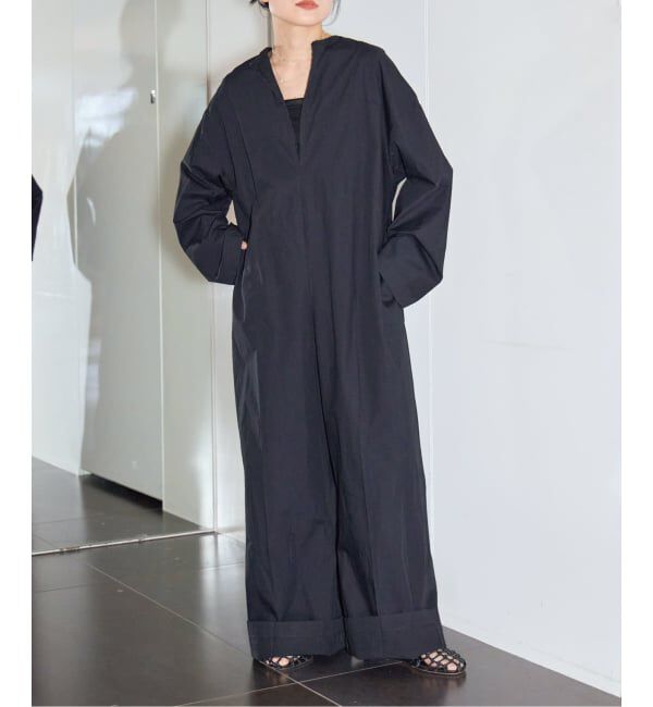  「NO COLLOR ジャンプスーツ」|オールインワン|ブラック