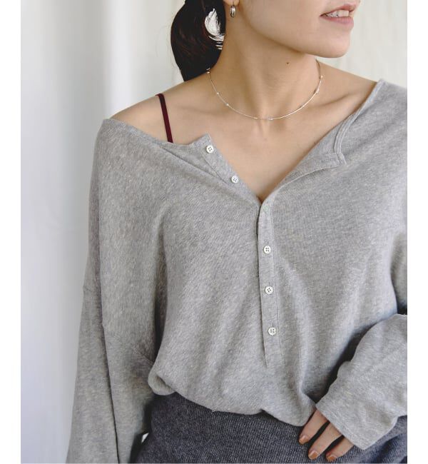 EMILYWEEK「《追加》Foggyコットン2WAYプルオーバー」|Tシャツ・カットソー|グレーA