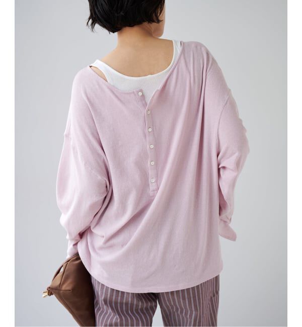 EMILYWEEK「《追加》Foggyコットン2WAYプルオーバー」|Tシャツ・カットソー|ピンク