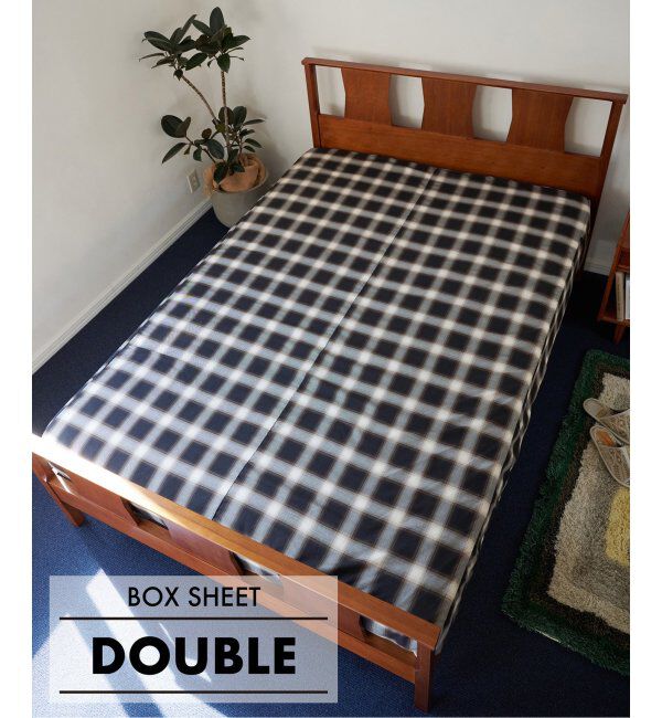 ACME「OMBRE CHECK BOX SHEET D　ボックスシーツ ダブル」|その他|ブラウン
