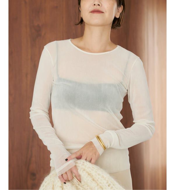 Plage「《一部カラーWEB限定追加》Flocky Mesh ロンT」|Tシャツ・カットソー|