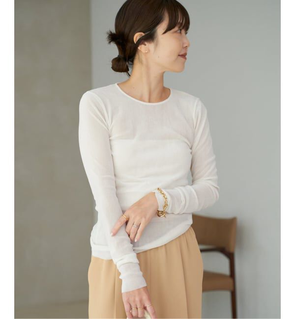 Plage「《一部カラーWEB限定追加》Flocky Mesh ロンT」|Tシャツ・カットソー|