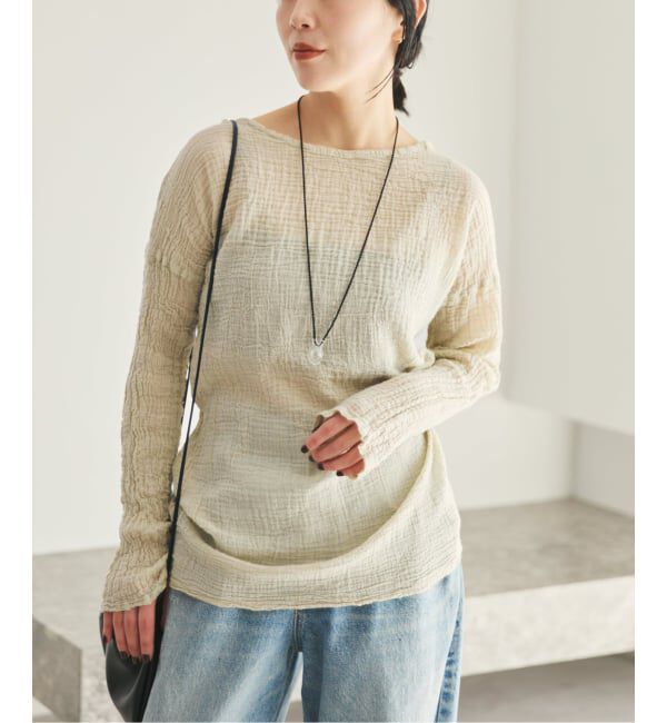 Plage「《WEB限定追加》LES ATELIERS FRANCAIS DE CONFECTION 別注 T-ブラウス」|シャツ・ブラウス|ベージュ B