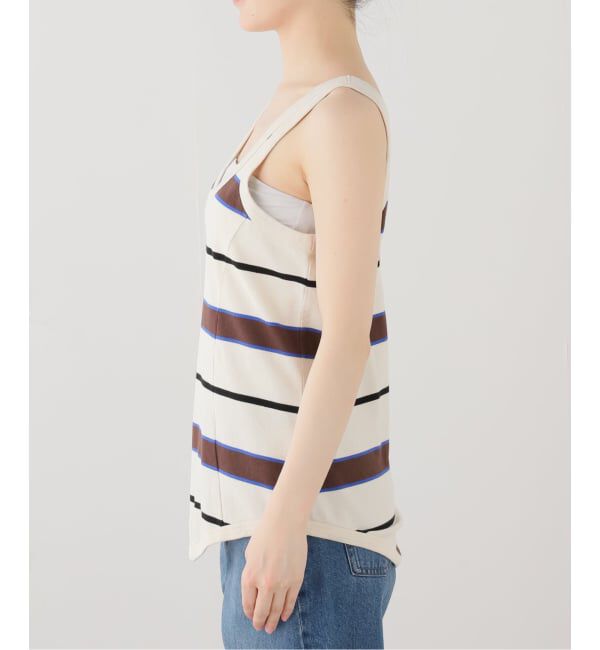 Plage「《一部店舗・WEB限定》TANC TOKYO / タンクトウキョウ PIQUET BORDER TANK ロンパース」|タンクトップ|