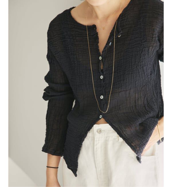 Plage「《追加予約》LES ATELIERS FRANCAIS DE CONFECTION 別注 OPEN BTN 2WAY ブラウス 2」|シャツ・ブラウス|