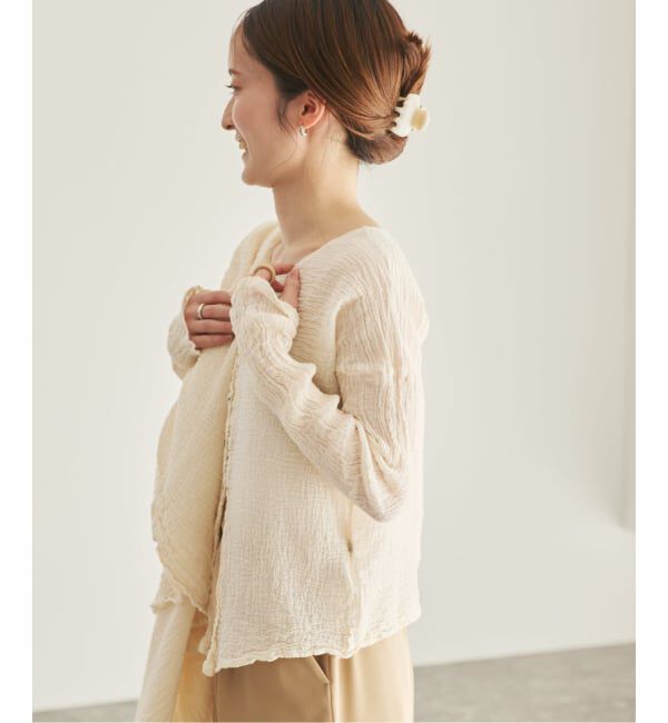 Plage「《追加予約》LES ATELIERS FRANCAIS DE CONFECTION 別注 OPEN BTN 2WAY ブラウス 2」|シャツ・ブラウス|