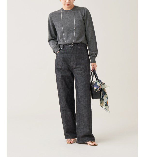 IENA LA BOUCLE「IENA LA BOUCLE ストレートカラーデニムパンツ」|デニム|