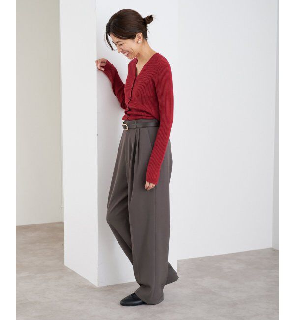 IENA「《追加2》サスペンダーツイルパンツ」|スラックス|