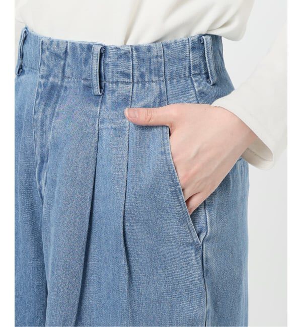 SLOBE IENA「《4サイズ展開》LEDENIM TUCK TROUSERデニム」|デニム|