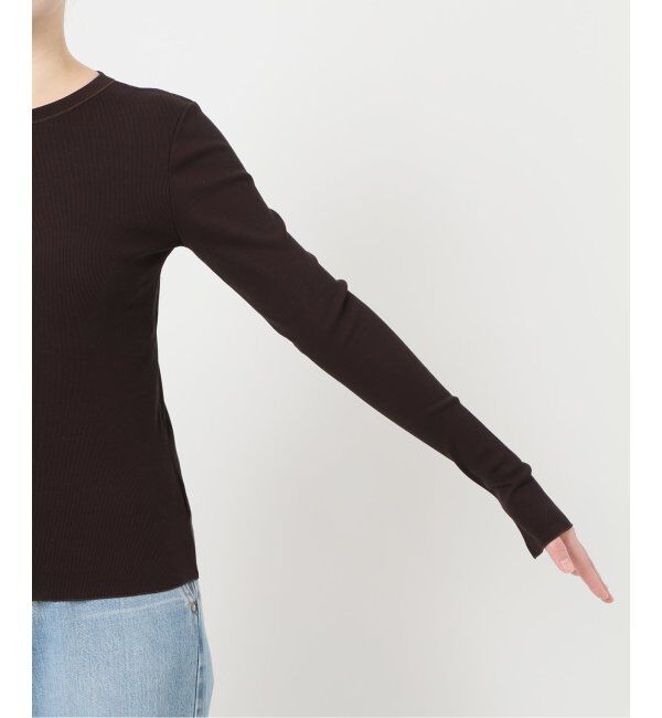 IENA LA BOUCLE「IENA LA BOUCLE ライトリブクルーネックカーディガン」|カーディガン|