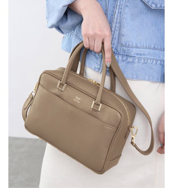 IENA「《追加4》Manuel MILANO/マニュエルミラノ レザーバッグ」|ハンドバッグ|ベージュ