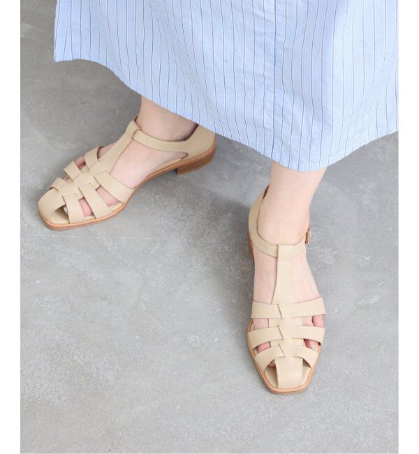 SLOBE IENA「《WEB限定/追加》SLOBE レザーグルカサンダル」|サンダル|