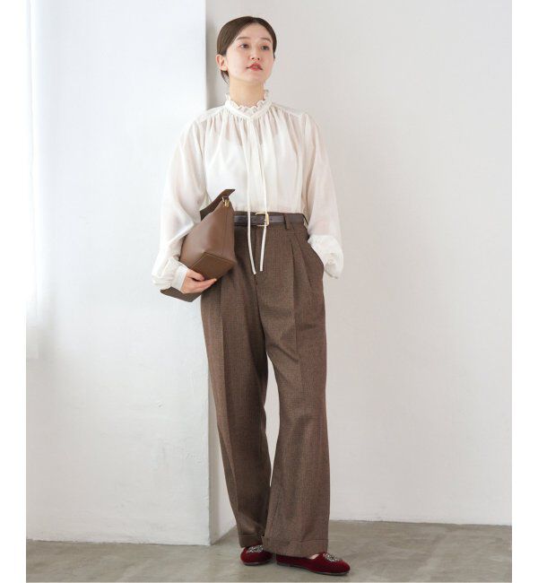 IENA「ガンクラブチェックパンツ」|スラックス|