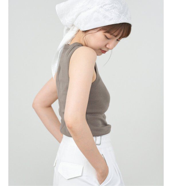 IENA「FLORE FLORE/フローレフローレ ESME TANK タンクトップ」|タンクトップ|