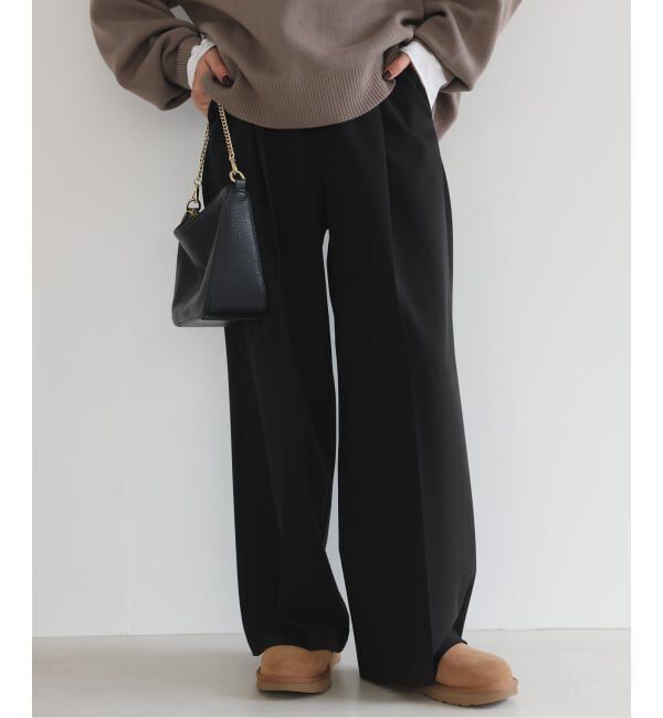 SLOBE IENA「《WEBのみ4サイズ展開/追加》TRワイドトラウザー」|スラックス|