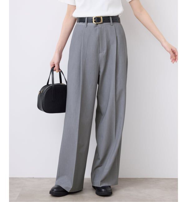 SLOBE IENA「《WEBのみ4サイズ展開/追加》TRワイドトラウザー」|スラックス|