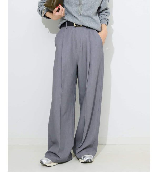 SLOBE IENA「《WEBのみ4サイズ展開/追加》TRワイドトラウザー」|スラックス|